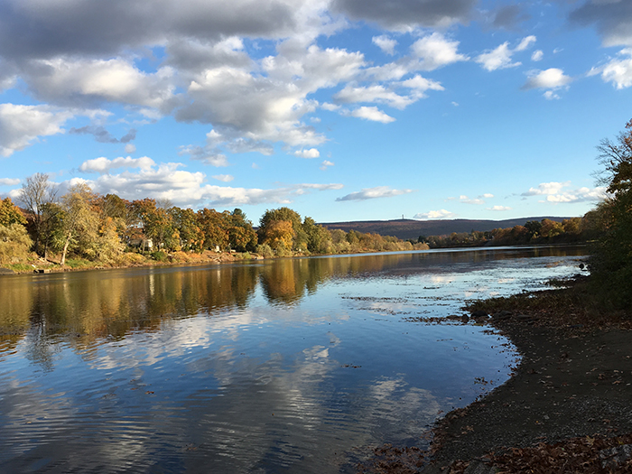 Delaware River at Westfall Twp. Boat Access by Anna Blackman.